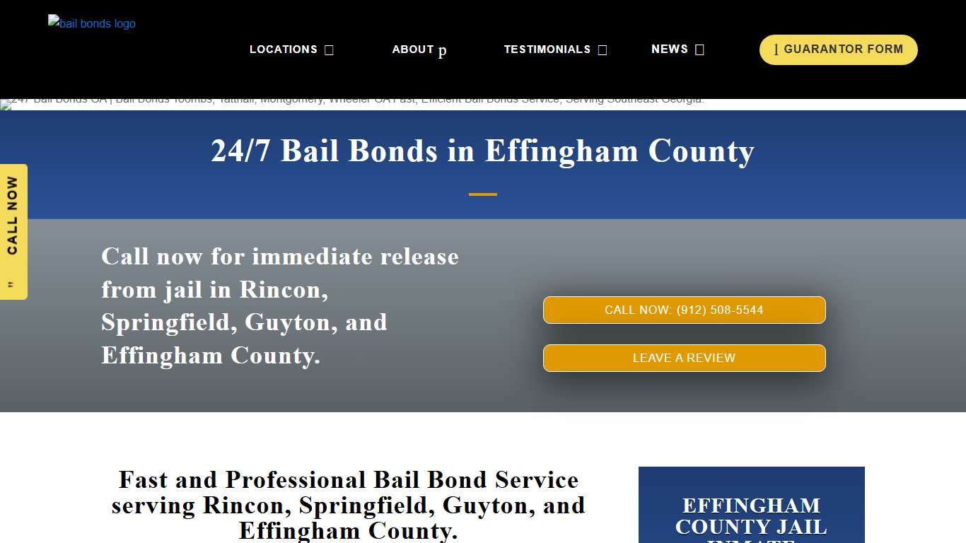 Effingham County - 24/7 Bondsmen Near You