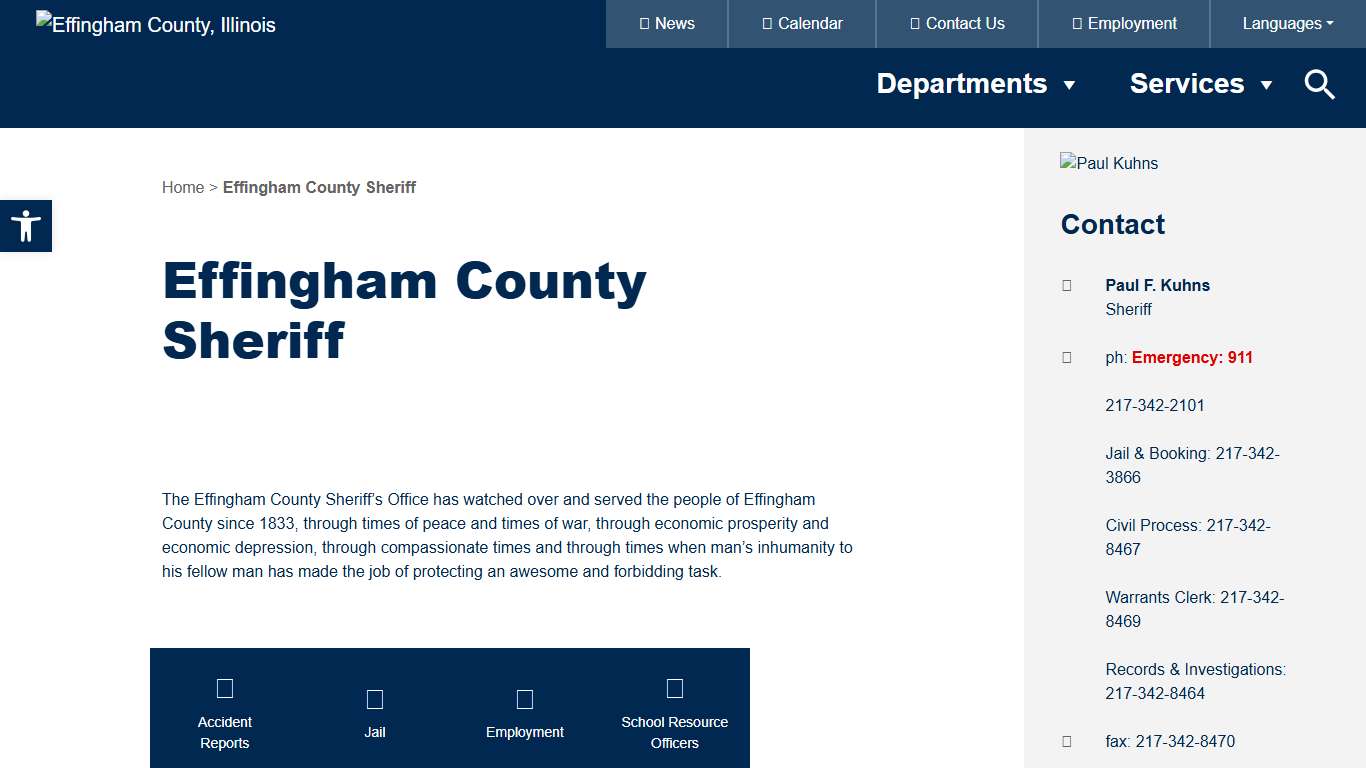 Effingham County Sheriff - Effingham County, Illinois